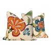 Load image into Gallery viewer, Schumacher Hothouse Floral Pillow in Hot Spark. Lumbar Floral Pillow.