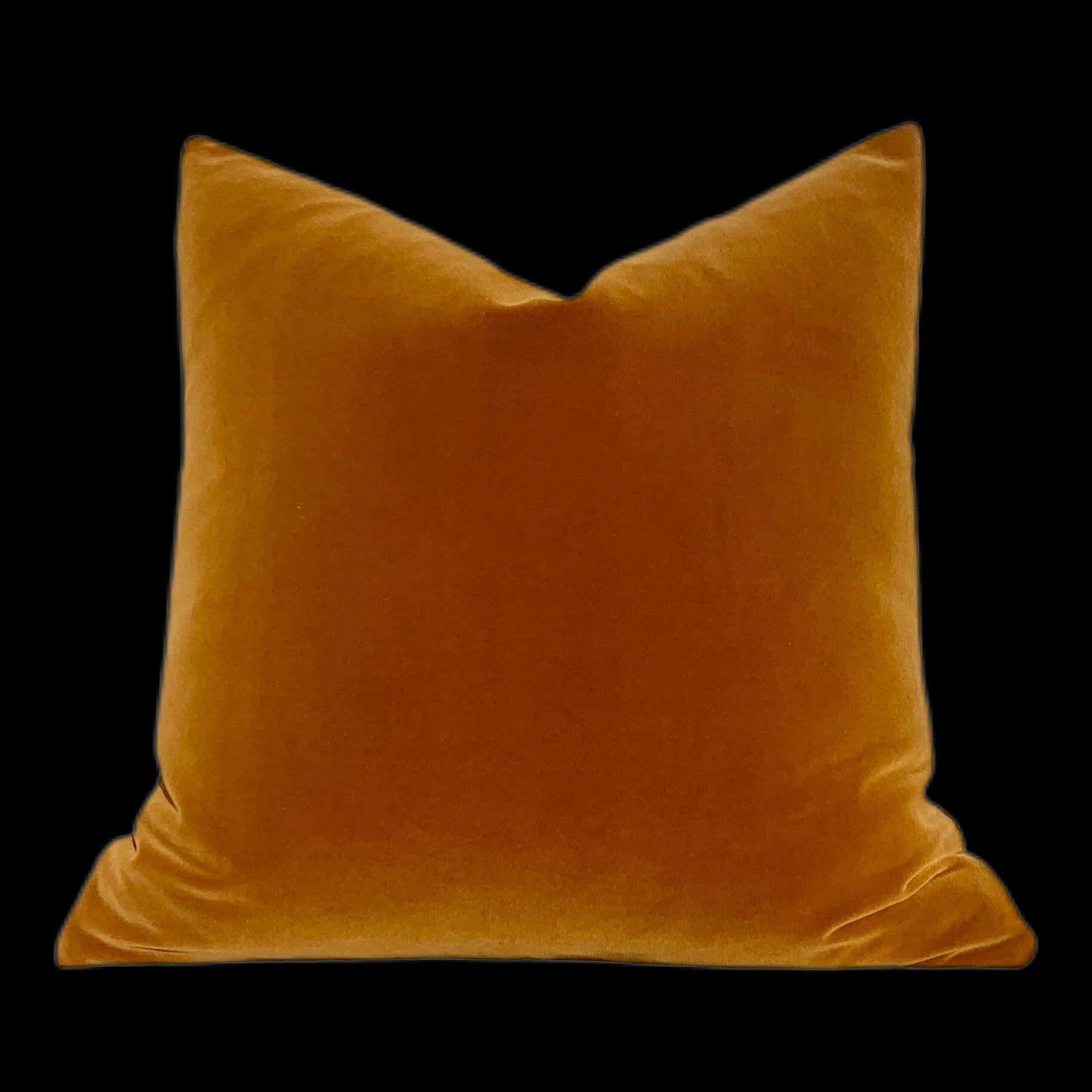 Velvet Pillow in Caramel. Lumbar Plush Velvet Pillow. Designer Velvet Pillow Cover, Accent Pillow Cushion, Decorative Pillow Throw