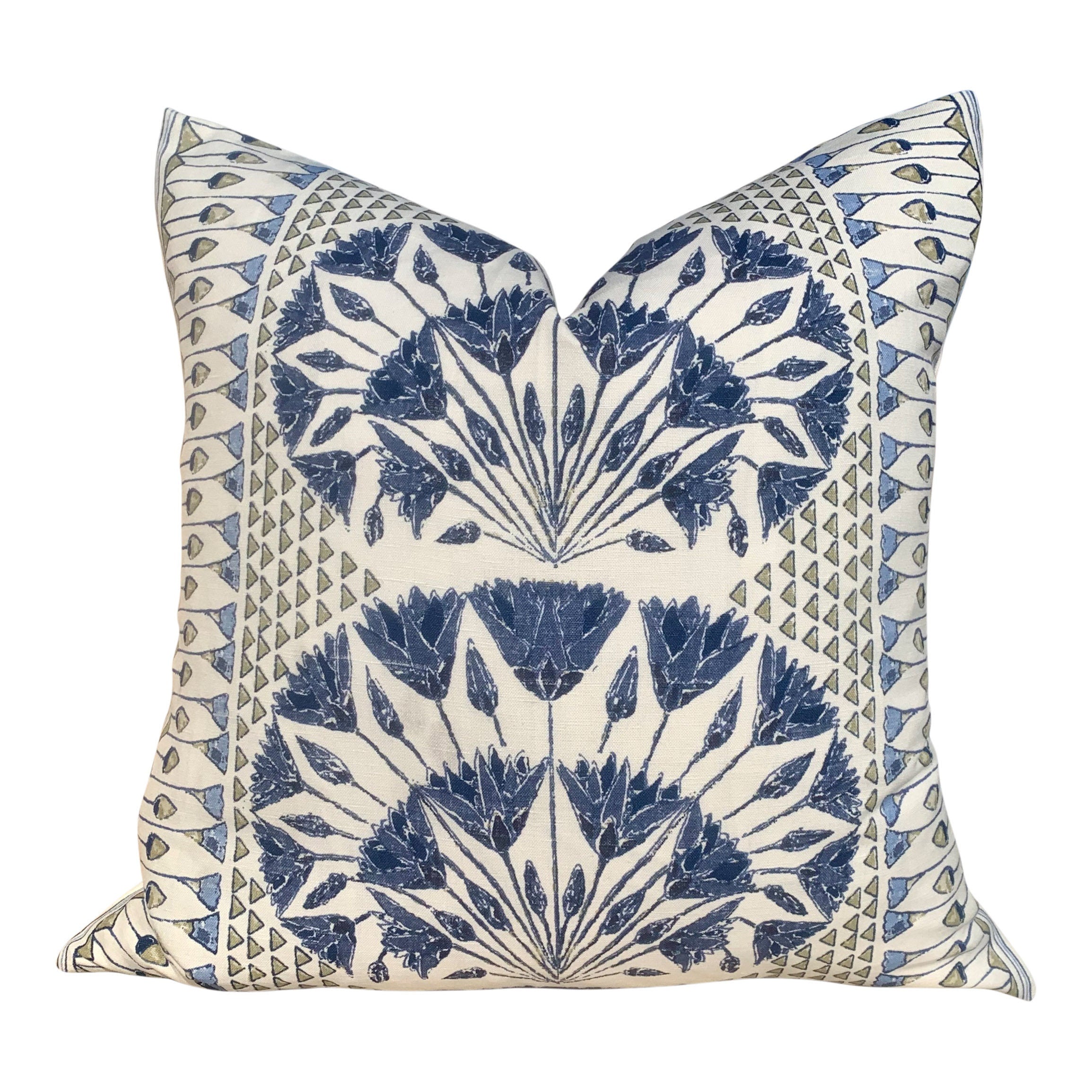 Cairo Floral Blue Pillow Cover