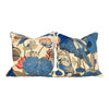 Load image into Gallery viewer, GP &amp; J Baker Nympheus Linen Pillow in Blue. Lumbar Floral Pillow. Designer pillows, accent cushion cover, decorative pillow, high end pillow