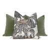 Load image into Gallery viewer, Thibaut &quot;Asian Scenic&quot; Pillow In Gray. Chinoiserie Lumbar Decorative Pillow in Gray.