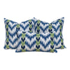 Outdoor Chevron Pillow in Navy. Outdoor Lumbar Pillow in Stripes, decorative outdoor cushion, accent throw pillow cover green blue pillow