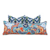 Load image into Gallery viewer, Thibaut Imperial Dragon Pillow in Orange and Turquoise. Decorative Lumbar Pillow