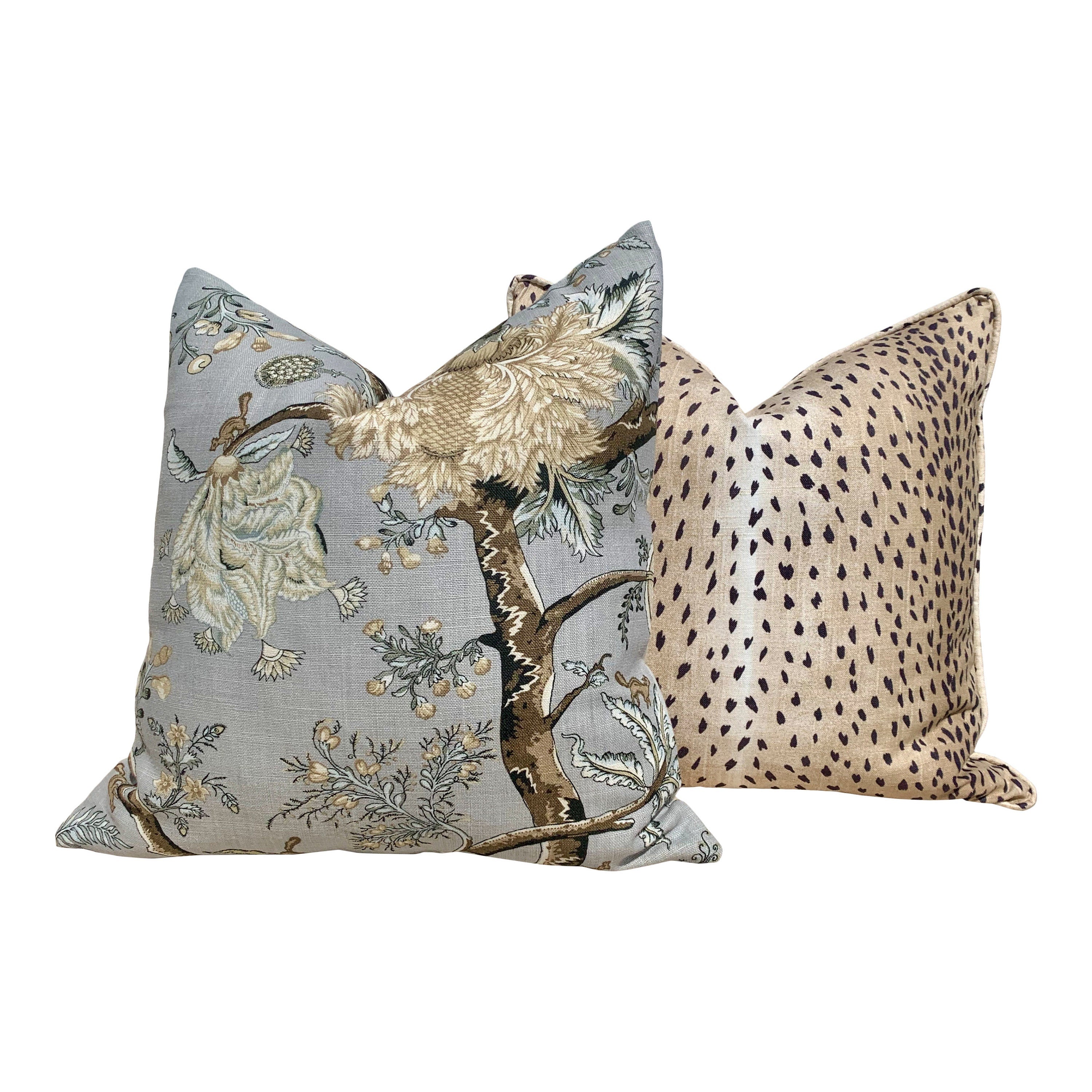 Antelope Pillow In Tan. Animal Print Lumbar Pillow, Long Lumbar Pillow, Euro Sham, Tan Black Cushion Cover, Striped Spotted Pillow,  