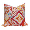 Load image into Gallery viewer, Sunbrella Woven Outdoor Indoor Pillow in Fiesta. Boho Outdoor Lumbar Pillow in Red and Orange, Lumbar Accent Outdoor Cushion Cover