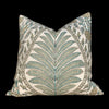 Load image into Gallery viewer, Thibaut Palampore Pillow in Spa and Tan. Lumbar Decorative Bird Pillow.