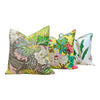 Load image into Gallery viewer, Schumacher Chang Mai Dragon Pillow in Yellow. Decorative Floral Asian Lumbar Linen Pillow in Yellow.