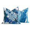 Thibaut Travelers Palm Pillow In Spa Blue. Aqua Blue Palm Leaf Pillow Case , Tropical Accent Pillow, Botanical Accent Toss Pillow