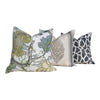 Thibaut Kalamkari Pillow in Green, Gray. Lumbar Pillow. Designer pillows, accent cushion cover, decorative pillow, high end pillow