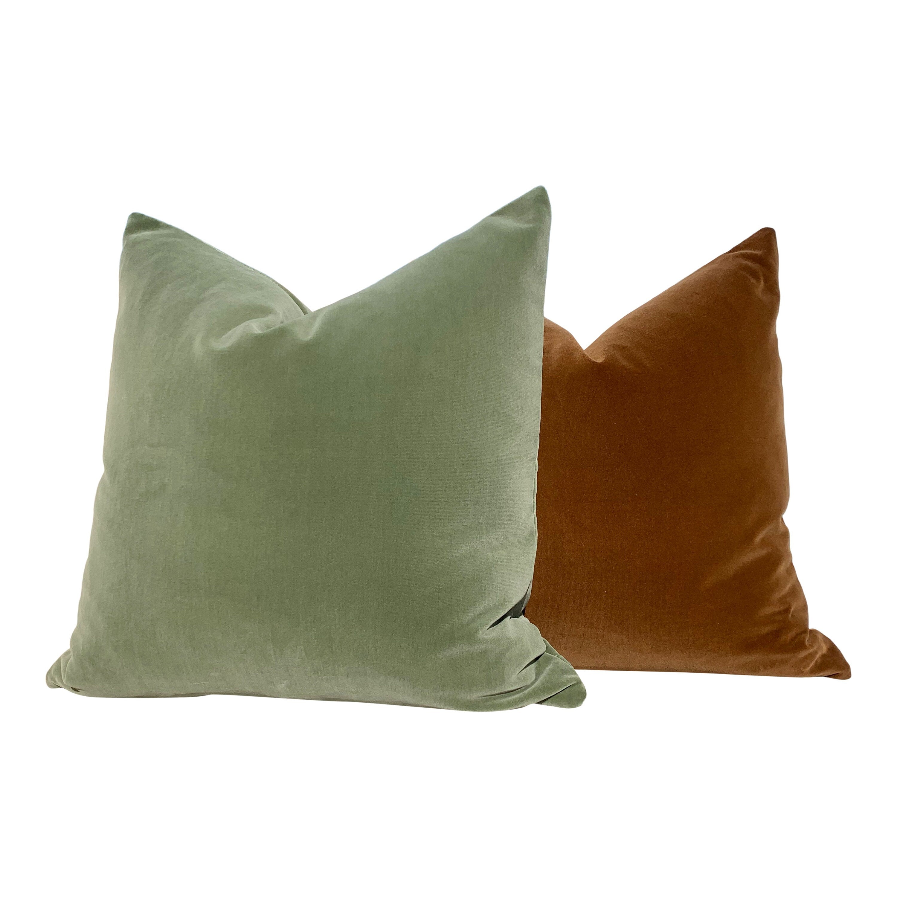 Velvet Pillow in Cognac. Lumbar Plush Velvet Pillow. Designer Velvet Pillow Cover, Accent Pillow Cushion, Decorative Pillow Throw