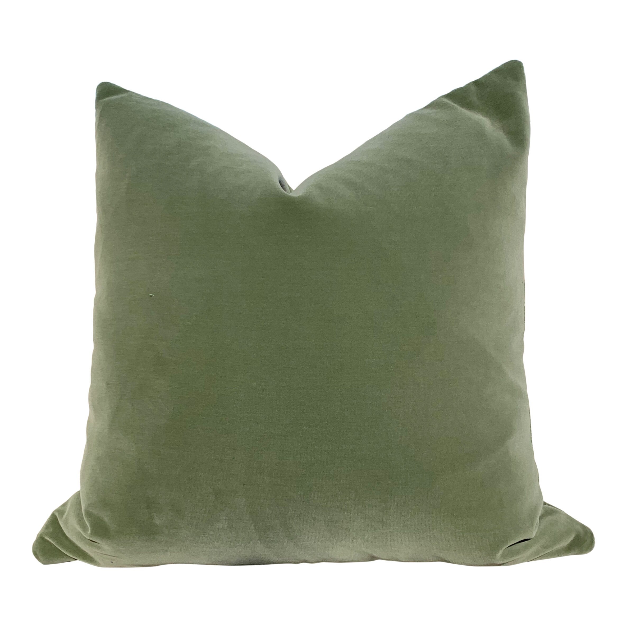 Velvet Pillow in Green. Decorative Velvet pillow, Lumbar Velvet Pillow, Solid Velvet pillow, Accent throw Cushion, Designer Pillow Cover.