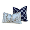 Schumacher Octavia Pillow Navy Blue. Greek Key Lumbar Pillow, Lumbar Navy  Pillow, Accent Cushion, Decorative Pillow Cover