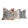 Thibaut Chappana Medallion Pillow in Gray. Designer pillows, accent cushion cover, decorative pillow, high end pillow.