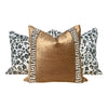 Load image into Gallery viewer, Panthera Linen Pillow Cover in Charcoal. Animal Skin Lumbar Pillow, accent pillow sham, decorative pillow throw, extra long lumbar pillow