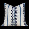 Load image into Gallery viewer, Thibaut Fern Stripe Pillow in Blue.  Striped Navy Pillow, Blue Lumbar Pillow, Designer Throw Pillow, Designer Lumbar Pillow