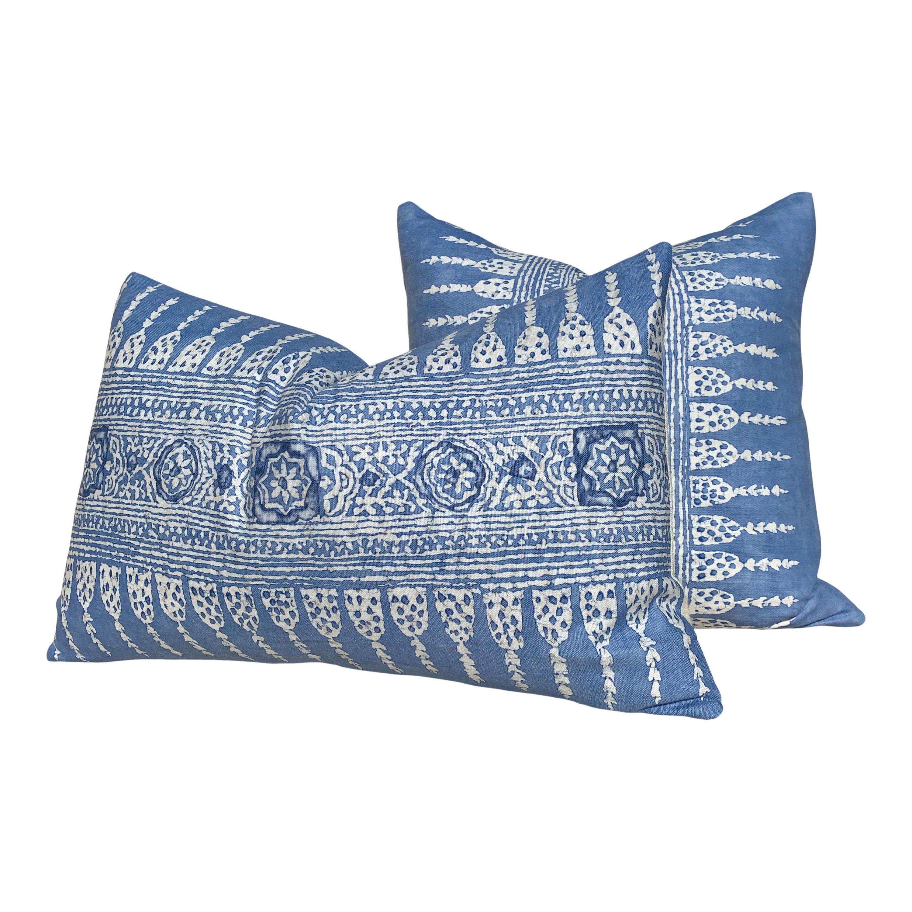 Stripe Blue Pillow. Lumbar Decorative Pillow  // Accent  Pillow 20X20 //  Designer pillows 18x18 //