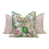Load image into Gallery viewer, Schumacher Cranley Garden Green Pillow. Chinoiserie Green Pillow, Green Pink Pillow, Euro sham Cushion, Exotic Bird Accent Cushion Cover