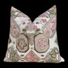 Load image into Gallery viewer, Thibaut Persian Caret Pillow Blush. Lumbar Pink Pillow //  Designer Fabric Pillow // Euro Sham 26x26