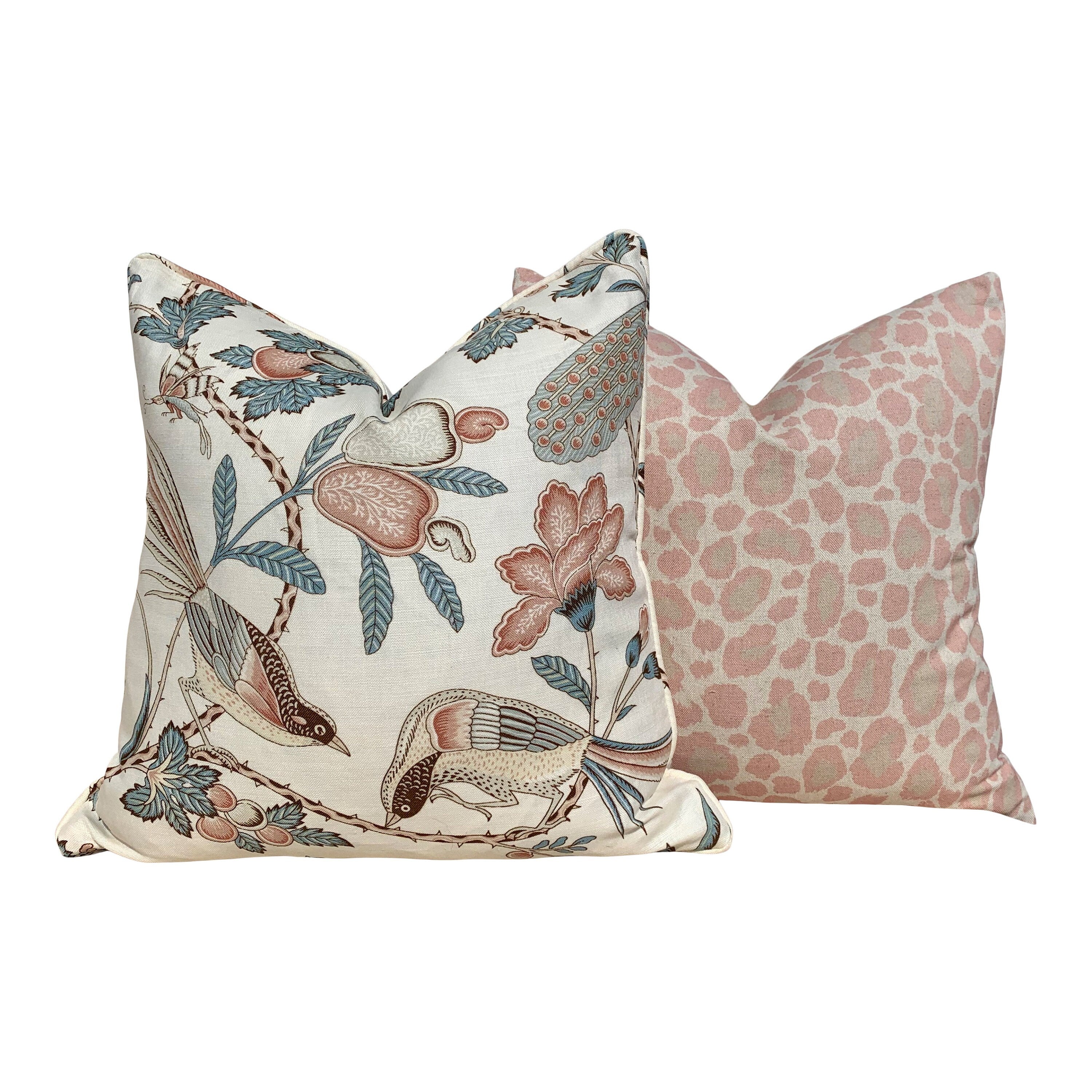 Designer African Leopard Pillow Blush. Animal Skin Pillow // Cheetah Pillow Cover // Long Lumbar Pillow // Euro Sham 26"X26"