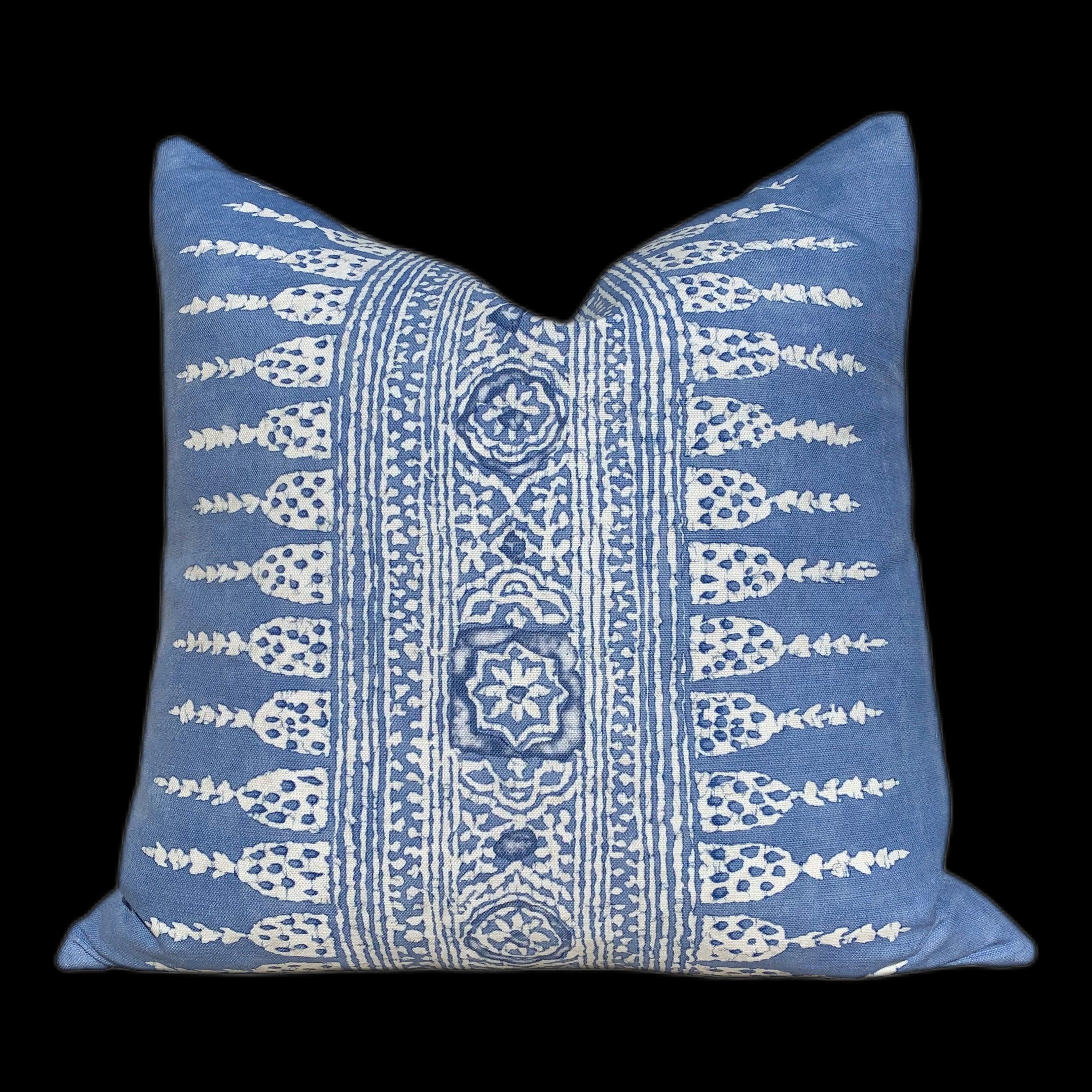 Stripe Blue Pillow. Lumbar Decorative Pillow  // Accent  Pillow 20X20 //  Designer pillows 18x18 //