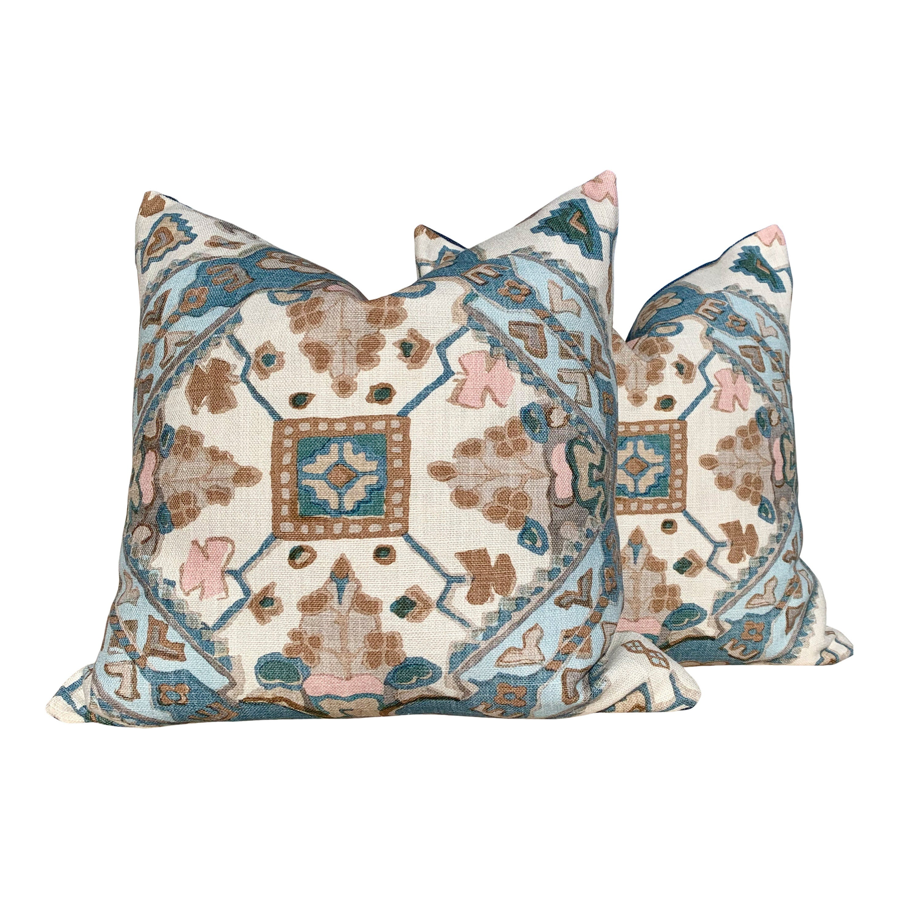Thibaut Persian Carpet Pillow Spa Blue. Lumbar Pillow, Geometric Pillow, Decorative Pillow Cover, Designer Pillows, Accent Cushion Cover