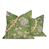 Chatelain Pillow Cover in Green. Designer Decorative Pillow Cover in Green French Country Floral Accent lumbar Cushion Case Euro Sham
