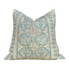 Load image into Gallery viewer, Thibaut Fair Isle Pillow in SPA Blue. Lumbar Striped  Pillow // Aqua Blue Pillow // Geometric Pillow