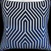 Load image into Gallery viewer, Schumacher Vanderbilt Velvet Pillow Blue. Velvet Lumbar Pillow // Long Lumbar Pillow // Geometric Blue Pillow // Blue Trellis Pillow