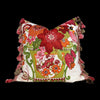 Load image into Gallery viewer, Lansdale Bouquet Pillow Red, Green and Pink. Lumbar Decorative Pillow, Designer pillows, accent cushion cover, high end pillow cover