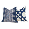 Load image into Gallery viewer, Thibaut Cyrus Cane Blue Pillow Cover. Accent Pillow Throw// Decorative Cushion Cover// Lumbar Pillow// Designer Pillow
