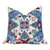 Load image into Gallery viewer, Thibaut Persian Caret Pillow in Blue and Red. Lumbar Pillow// Designer Pillow// Decorative Pillow Cover// Throw Cushion Cover Accent Pillow