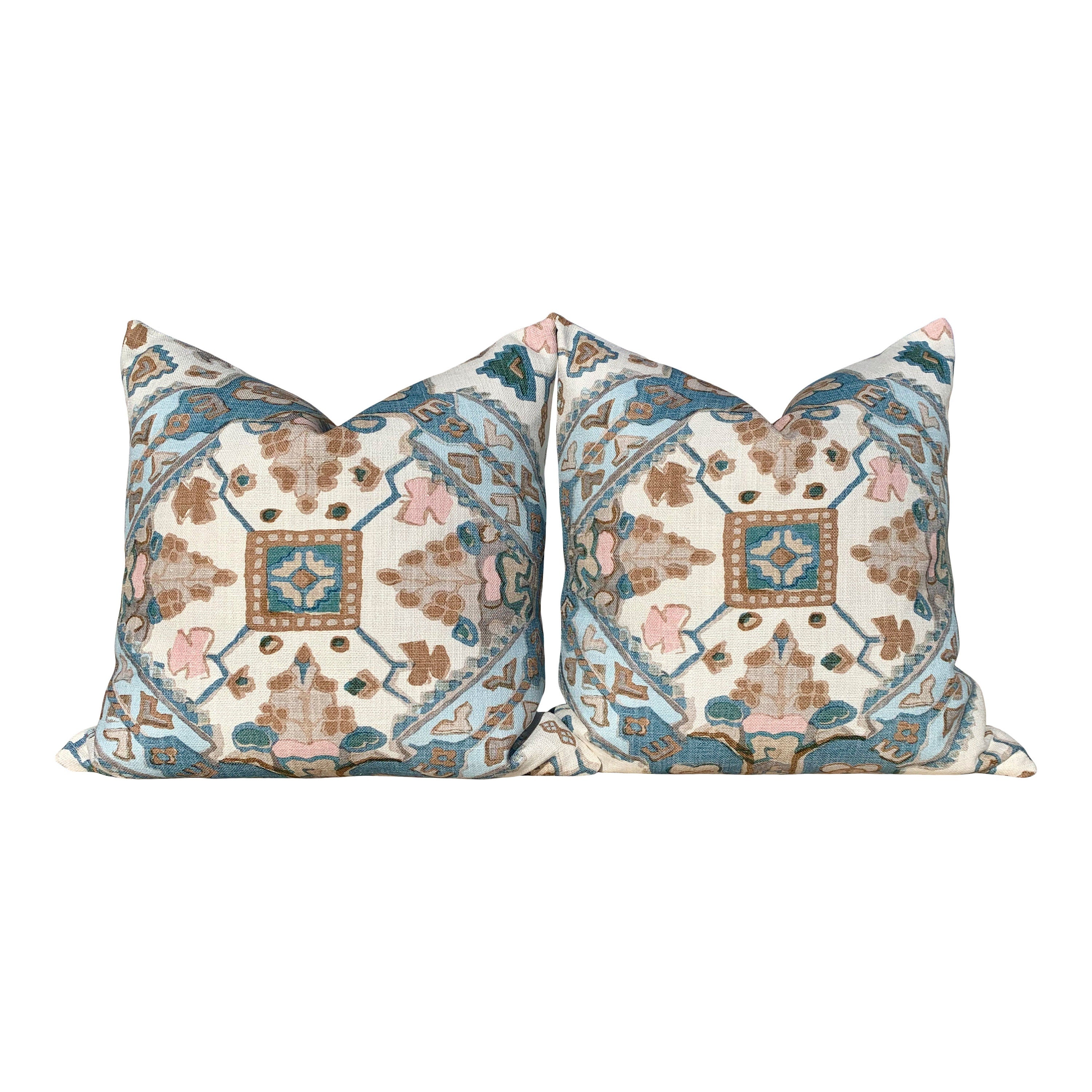 Thibaut Persian Carpet Pillow Spa Blue. Lumbar Pillow, Geometric Pillow, Decorative Pillow Cover, Designer Pillows, Accent Cushion Cover