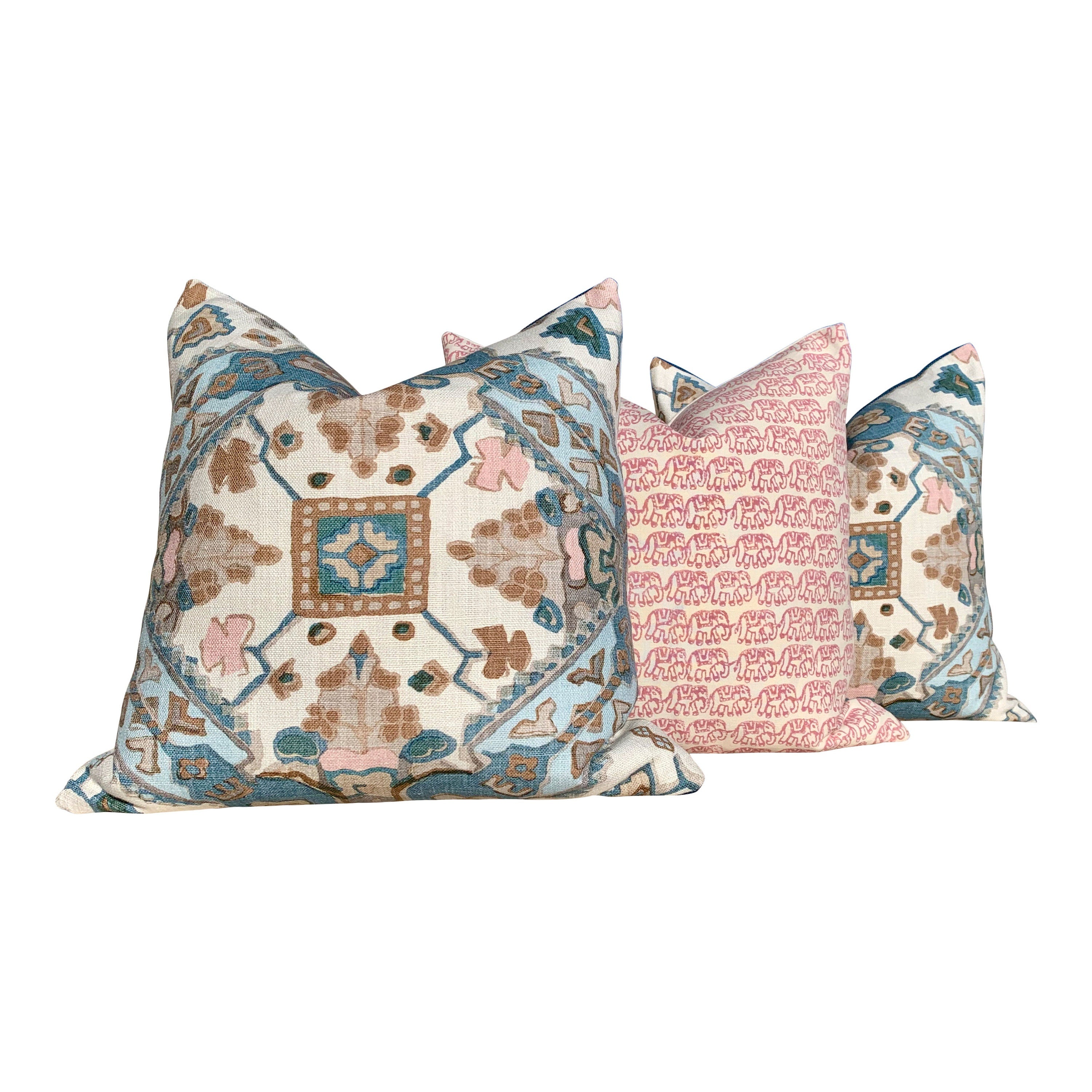 Thibaut Persian Carpet Pillow Spa Blue. Lumbar Pillow, Geometric Pillow, Decorative Pillow Cover, Designer Pillows, Accent Cushion Cover
