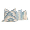 Schumacher Fern Pillow in Slumber Blue. Aqua Blue  Pillow // Striped Lumbar Pillow // Modern Blue Pillow // Throw Cushion
