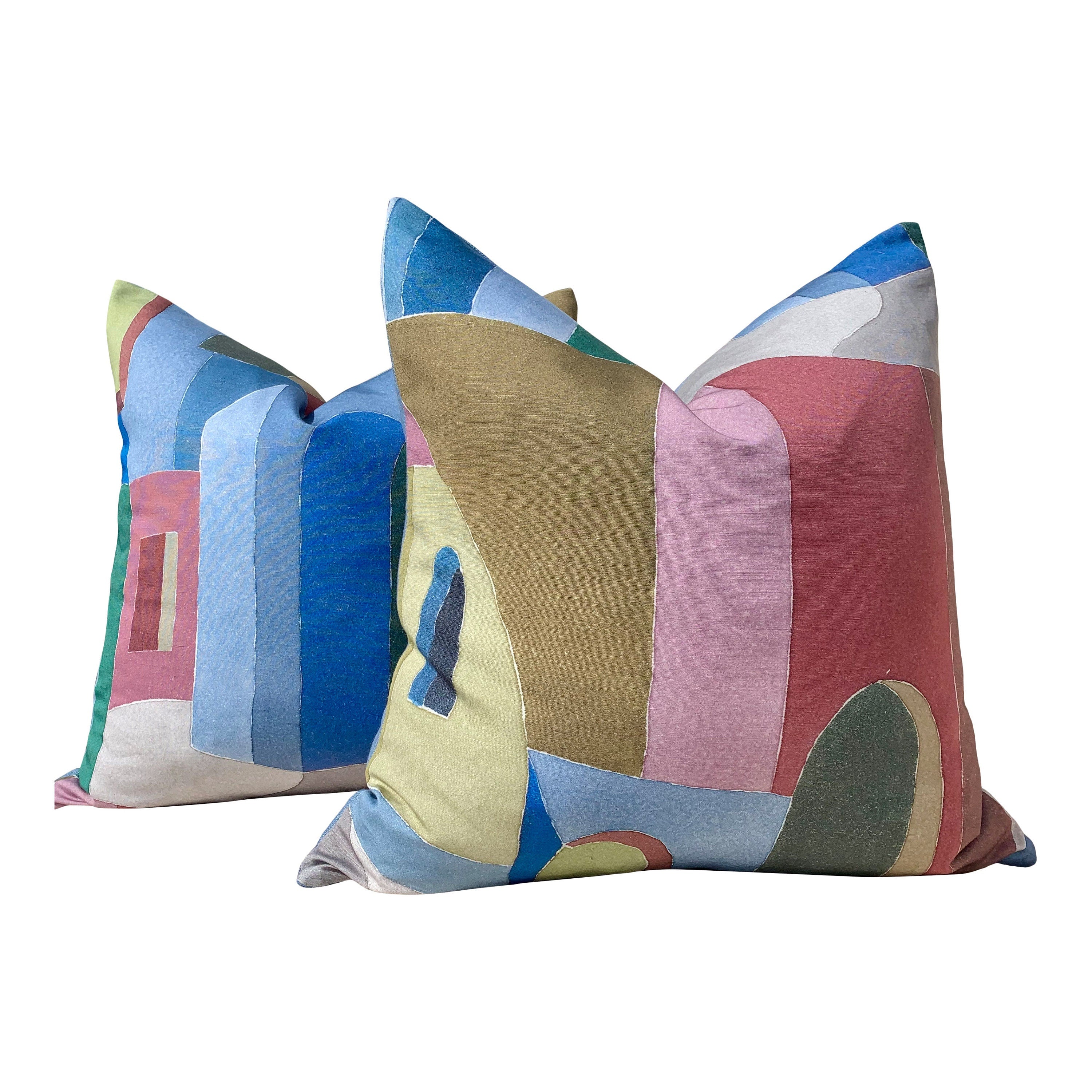 Designer Sahara Pillow in Jewel. Multi Colored Lumbar Pillow // Turquoise Pillow Cover // Euro Sham Pillow // Accent Pillow