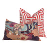 Schumacher Pearl River Linen Pillow in Blush. Designer Purple Aqua Pillow // Lumbar Linen Pillow // Chinoiserie Pillow Cover //