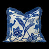 Thibaut Outdoor Goa Pillow in Blue and White. Decorative outdoor pillow, Sunbrella Outdoor Cushion, Blue and White Outdoor Pillow Cover