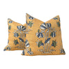 Load image into Gallery viewer, Lily Flower Pillow in Harvest Gold. Lumbar Floral Pillow Cover, Designer Saffron Pillow,  Formal Floral Pillow, Euro Sham Pillow