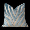 Load image into Gallery viewer, Etosha Velvet Pillow cover in Mineral. Designer Velvet Pillow // Lumbar Velvet Pillow Cover // Zebra Velvet Pillow in Spa