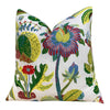 Load image into Gallery viewer, Linen Exotic Butterfly Pillow Green, Red, Yellow, Blue. Multicolor LInen Pillow, Floral Green Pillow, Euro Sham Pillow Cover, Long Lumbar