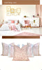 Thibaut Javanese Stripe Pillow Blush Pink. Lumbar Striped Pillow // Long Lumbar Pillow // Euro Sham 26
