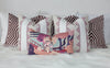 Thibaut Dhara Stripe Pillow in Plum. Lumbar Striped Accent Pillow Cover, Decorative Pillow Sham, Designer Pillow, Accent Pillow Throw