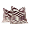 Load image into Gallery viewer, Vanderbilt Velvet Pillow in Lilac. Velvet Lumbar Cushion Case, Geometric Decorative Velvet Throw Pillow, Chevron Luxurious Pillow