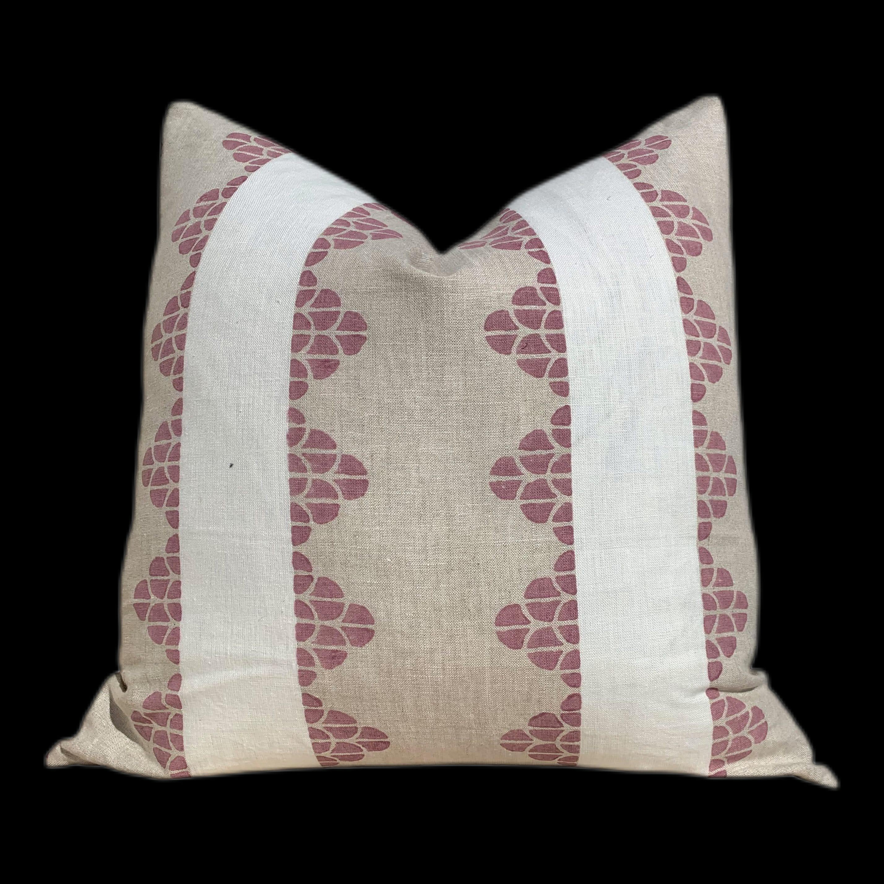 Thibaut Dhara Stripe Pillow in Plum. Lumbar Striped Accent Pillow Cover, Decorative Pillow Sham, Designer Pillow, Accent Pillow Throw