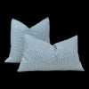 Outdoor Brickell Pillow in Blue. Lumbar Outdoor Pillow, Designer Pillow, Decorative Pillow Cover, Outdoor Cushion, Schumacher Pillow