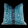 Load image into Gallery viewer, Antelope Velvet Pillow In Teal. Luxury Designers Velvet Accent Decorative Pillow  Lumbar Teal Animal Skin Decor, Teal Black Velvet Cushion