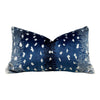 Antelope Velvet Pillow In Midnight. Luxury Velvet Pillow in Navy Blue, Lumbar Designer Animal Skin Velvet Pillow Cover Luxurious Gifts