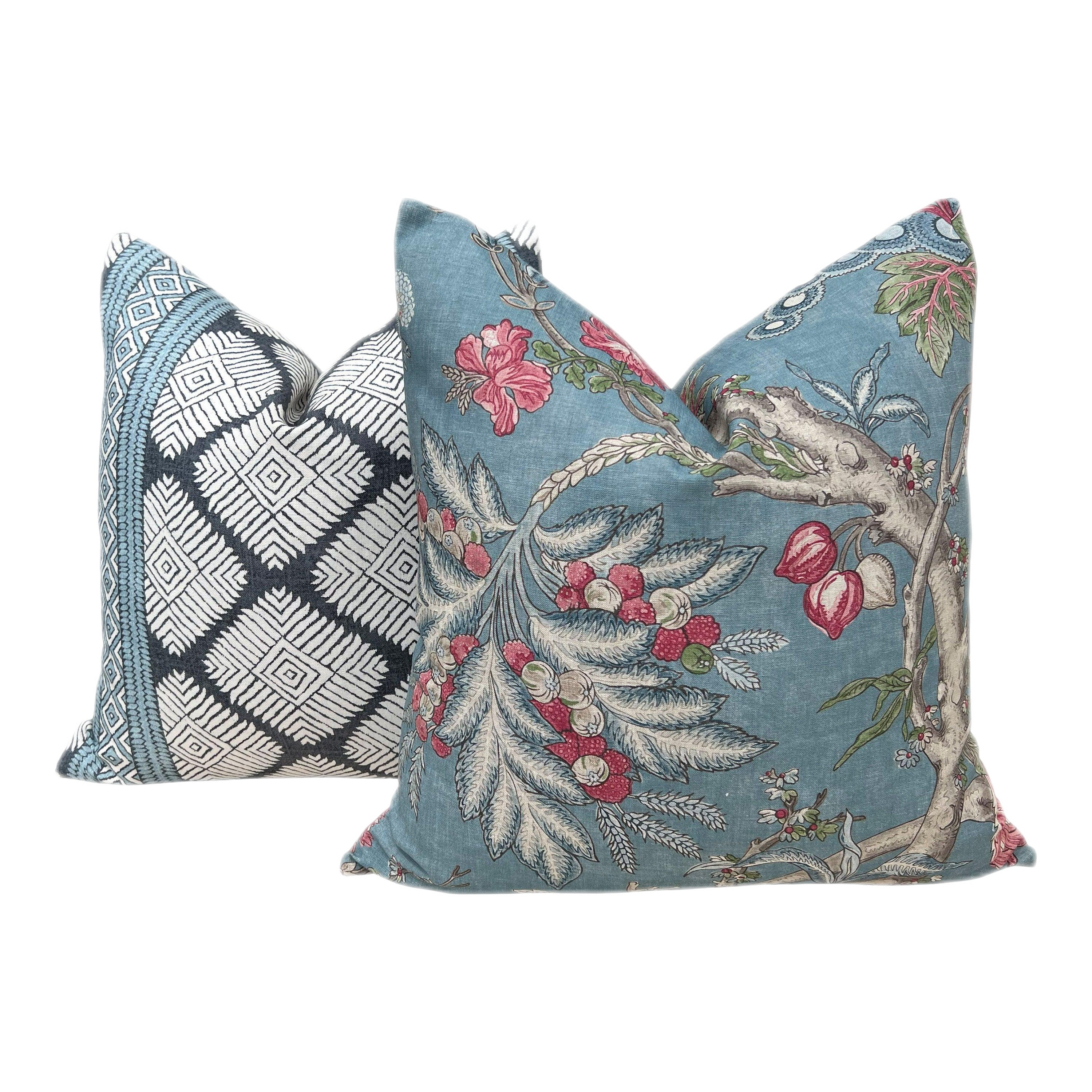 Chatelain Pillow Cover in Robbins's Egg.