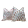 Load image into Gallery viewer, Thibaut Westmont Floral Pillow in Blush. Designer Pillows // Floral Pillows in Pink and Green // High End Linen Pillows // Euro Sham Cover