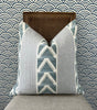 Load image into Gallery viewer, Anna French Burton Stripe Pillow in Light Blue. Designer Pillows, Accent Sky Blue Striped Pillow Cover, High End Chevron Pillow in Blue
